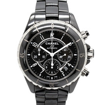 シャネル CHANEL J12 クロノグラフ SS/ブラックセラミック ブラック文字盤 メンズ腕時計 自動巻き 41mm ステンレススチール 男性 ブランド_画像1