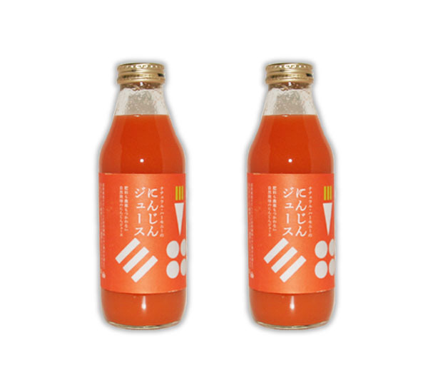 自然栽培 にんじんジュース 1000ml(500mlＸ２本)★無肥料・無農薬★無添加★濃縮還元しないストレート★フルーティーでスムージー、濃厚♪