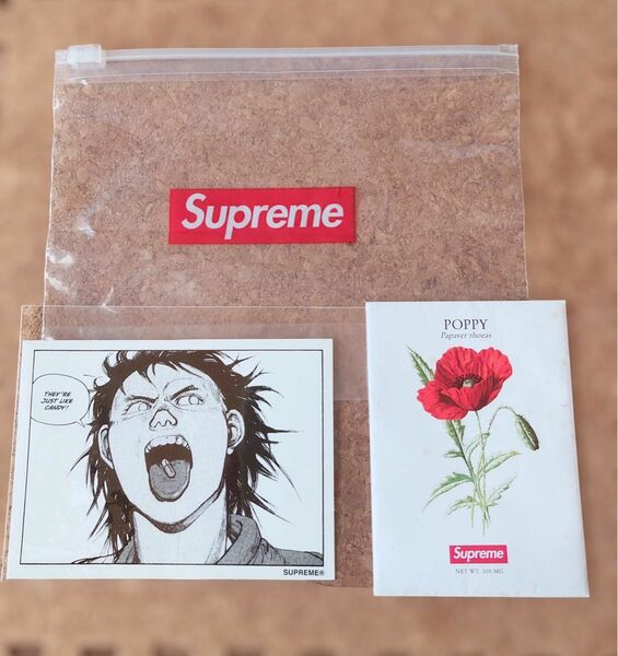 supremeステッカー ジップロック 花の種 新品未使用 正規品