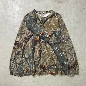 OUTFITTERS リアルツリー柄 カモ ロンT ポケットT メンズ2XL