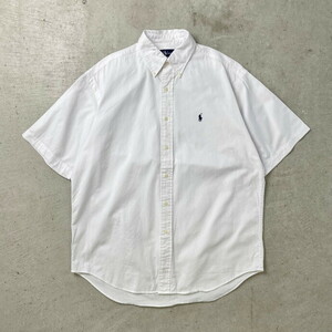 90年代 Ralph Lauren ラルフローレン BLAIRE ボタンダウン 半袖シャツ メンズL-XL相当