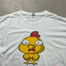 00年代 レストラン アドバタイジング プリントTシャツ メッセージ キャラクター 鶏 ニワトリ メンズ3XL_画像2