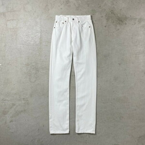 00年代 USA製 Levi's リーバイス 501 0651 ホワイト デニムパンツ カラーデニム レディースW28