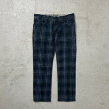 00年代 Levi's ユーロリーバイス 511 コットンチェックパンツ スリムストレート メンズW31_画像1