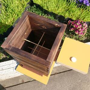 日本蜜蜂 ミツバチ 蜜蜂 分蜂群 重箱 新型 ハイブリッド 巣箱 暑さ・ダニ・スムシ対策  ベンチュリー式除熱湿器 メントール箱付の画像5