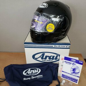 Arai HELMET ラパイドOr  57-58cm アライヘルメット ブラック 黒 フルフェイスヘルメット 箱・取説付き バイク【120n371】の画像1