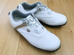 【美品】FOOTJOY★ダイヤル式ゴルフシューズ★白★23cm