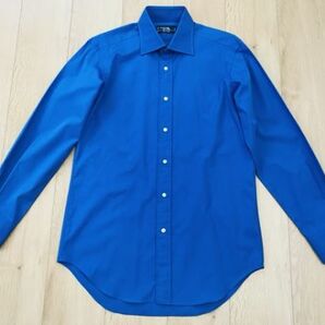 【美品】鎌倉シャツメーカー★ワイシャツ★ブルー★39‐83の画像2