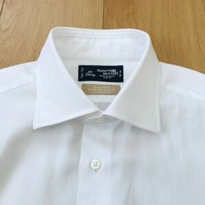 【良品】鎌倉シャツメーカー★SLIMFIT★ワイシャツ★白★39‐83の画像3