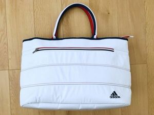 【美品】adidas★ボストンバック★白 赤 ブルー