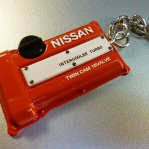 NISSAN SR20型カムカバー形キーホルダー 赤 検 シルビア ブルーバード パルサー プリメーラ ドリフト JDM USDMの画像3