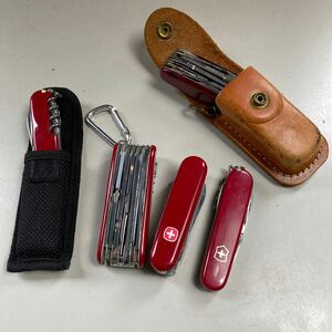 ビクトリノックス VICTORINOX マルチツール アウトドア ナイフ キャンプ ツーリスト　5本セット　サビあるもの有10徳ナイフ　W-0409-1