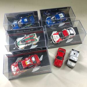 デアゴスティーニ 中古　LanciaStratosHF トヨタ ToyotaCelicaGT-FOUR MitsubishiLancerEvolutionVI SubaruImprezaWRC トミカ　W-0411-18