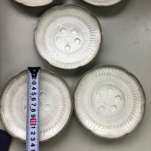 たち吉 銘々皿 和食器 小鉢 食器 粉引三島 創作陶器 新品 アンティーク 皿 日本製 箱入り W-0418-01の画像3