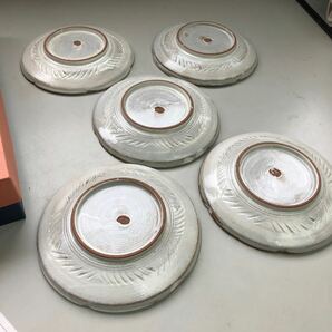 たち吉 銘々皿 和食器 小鉢 食器 粉引三島 創作陶器 新品 アンティーク 皿 日本製 箱入り W-0418-01の画像6