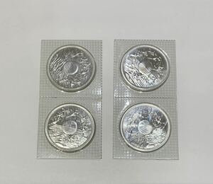 5352 天皇陛下御在位60年記念1万円銀貨　4枚　額面金額40,000円　記念硬貨 コレクション 銀貨 ブリスターパック 未開封