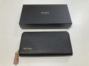 6324 ポールスミス 長財布 ラウンドファスナー ブラック Paul Smith 