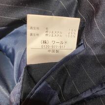 TAKEO KIKUCHI タケオキクチ ウールセットアップスーツ ストライプ柄 ブラック メンズ 上下2サイズ ビジネス フォーマル オフィス YF054_画像9