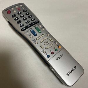 E7897 返品可　動作良好　清掃済み　SHARP AQUOS テレビリモコン GA765WJSA