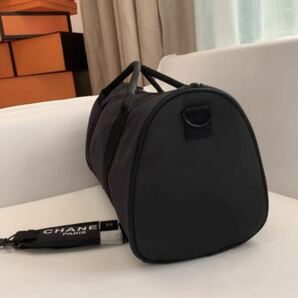 【未使用】 シャネル ノベルティ 非売品 CHANEL 旅行バッグ ボストンバッグ ショルダー付き 1泊 2泊 大容量 メンズ レディース ブラックの画像6