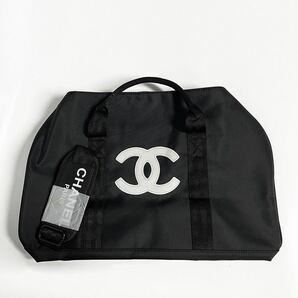 【未使用】 シャネル ノベルティ 非売品 CHANEL 旅行バッグ ボストンバッグ ショルダー付き 1泊 2泊 大容量 メンズ レディース ホワイトの画像4