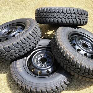 【中古良品】MAXXIS 753 BRAVO M/T 185R14 102/100 2020年39週製造 4本ホイルセット バネット ボンゴの画像9