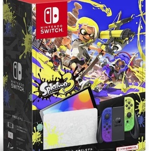 【新品未開封】２台セット 任天堂 Nintendo Switch 有機ELモデル ネオンブルー+スプラトゥーン3 本体 ニンテ ンドースイッチ【送料無料】の画像3