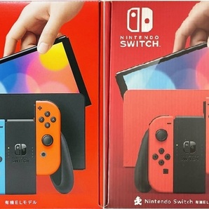 【新品未開封】２台セット 任天堂 Nintendo Switch 有機ELモデル ネオンブルー＋マリオレッド 本体 ニンテンドースイッチ【送料無料】