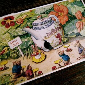 Racey Helps (1)◆N12 動物 ネズミ 子供 イラスト アンティークポストカード ビンテージ 外国絵葉書 イギリスの画像6