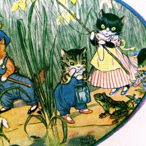 Molly Brett (9)◆N12 動物 猫 ねこ ネコ 子供 イラスト アンティークポストカード ビンテージ 外国絵葉書イギリスの画像3