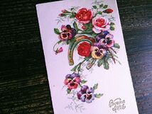 花(5)N47◆薔薇 バラ パンジー アンティークポストカード フランス ドイツ イギリス_画像9