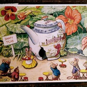 Racey Helps (1)◆N12 動物 ネズミ 子供 イラスト アンティークポストカード ビンテージ 外国絵葉書 イギリスの画像1