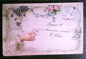 花(3)N17◆薔薇 バラ すみれ スミレ スズラン すずらん 鈴蘭 アンティークポストカード フランス ドイツ イタリア イギリス 