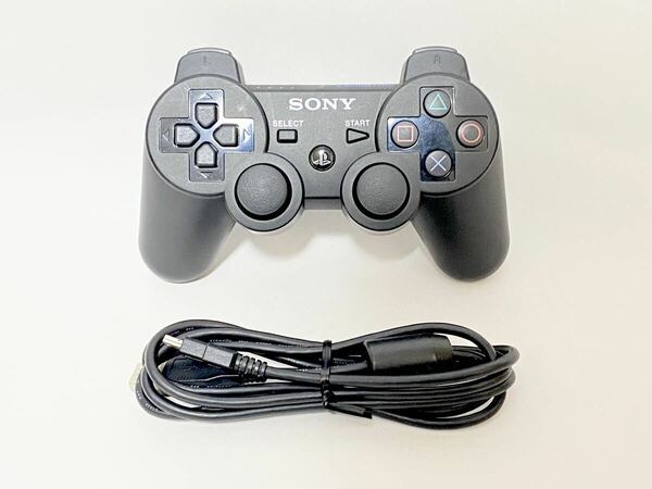 【美品】SONY PS3 純正 ワイヤレスコントローラー DUALSHOCK3 ブラック CECHZC2J B1