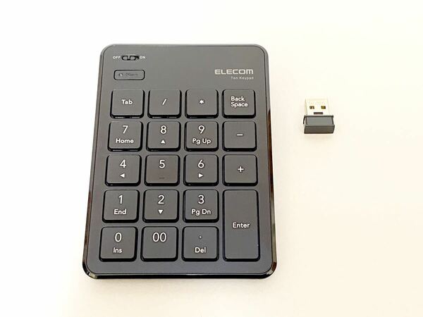 ELECOM 無線薄型テンキーパッド TK-TDP019BK ワイヤレステンキーボード