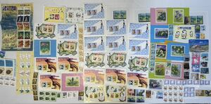 日本郵便 コレクション 小型シート 消印 バラ 切手　大量　まとめ　額面約10304円分　テレフォンカード2枚　はがき