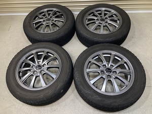 ホイル綺麗 MANARAY Eurotech 16インチ 6.5J +53 PCD114.3 5H 205/60R16 4本 ノア ステップワゴン 等 (D1593)