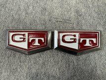 希少 割れ無 ケンメリ KPGC110 GT-R GTR S20 純正 赤 リアサイドバッチ エンブレム 2個セット ハコスカ (D4613)_画像1