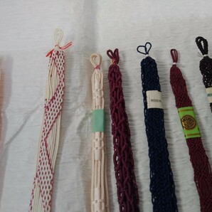 YA5242 和装小物 夏羽織紐 紐 ストラップ 絹 22点セット 未使用品の画像3