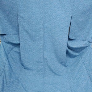 YA5227 和装 レトロ 単衣着物 小紋 洗える着物 化繊 身丈約164㎝/裄約67㎝ リメイク素材 材料 お稽古の画像4