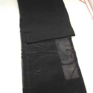 YA5260 和装 レトロ 紗 夏羽織 絹 身丈→約77㎝/裄→約64㎝ リメイク素材 の画像8