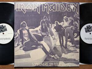 【LP】IRON MAIDEN(IM61131-2日本製KINNIE背上下絞ジャケ1枚目A面溝ラベル2枚組SOMEWHERE ON TOUR 86/87)