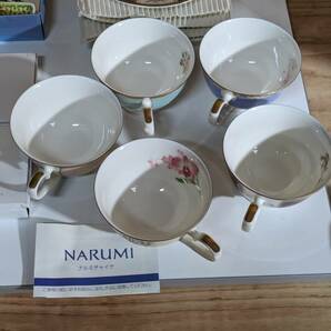 【美品】ナルミチャイナ Noritake カップアンドソーサー ケーキスプーンセット レンゲ 陶器の画像2