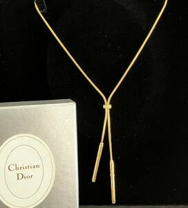 【Christian Dior クリスチャンディオール】 Ｙ字タイプゴールド ネックレス