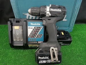 中古品 makita マキタ 18V 6.0Ah 充電式 ドライバドリル DF484DRGXB ブラック