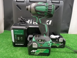 中古品 HiKOKI ハイコーキ 36V マルチボルト コードレスインパクトドライバ WH18DDL2 2LXPK (L) バッテリー2個 充電器付