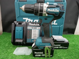 中古品 マキタ makita 18V 6.0Ah 充電式 震動 ドライバドリル HP484DRGX バッテリー2個 充電器付