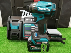 未使用品 makita マキタ 40Vmax 2.5Ah 充電式 インパクトドライバ TD002GRDX 青 【4】