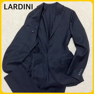 LARDINI セットアップ スーツ 段返り 3B 紺 黒 42 ラルディーニ