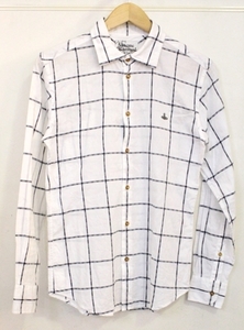 【中古】 Vivienne Westwood MAN メンズ長袖シャツ 44 Vivienne Westwood MAN/長袖シャツ/44/白 ホワイト/チェック